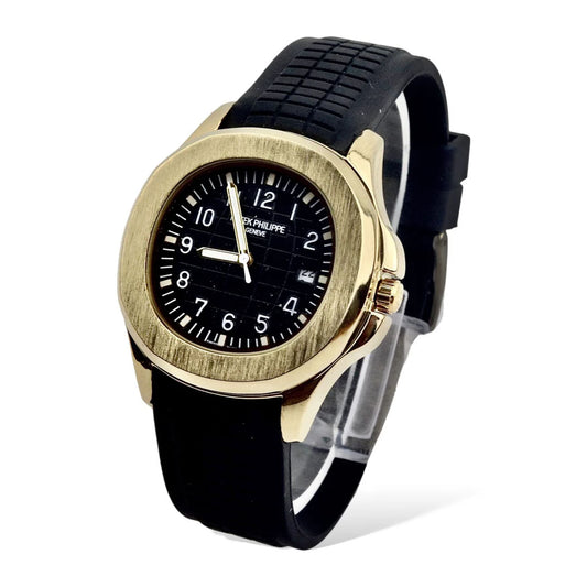 Aquatic Steel Watch — Black Strap