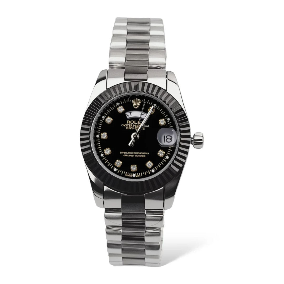 Rolex Elegance Steel Watch — Ladies 32mm