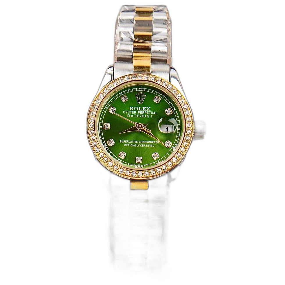 Regal Two-Tone Emerald Dial Watch