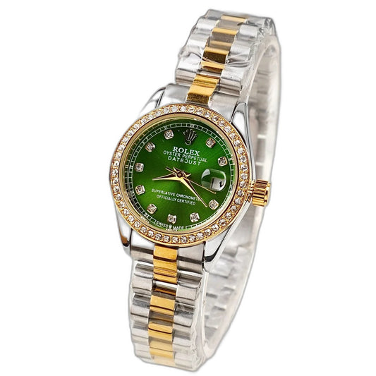 Regal Two-Tone Emerald Dial Watch